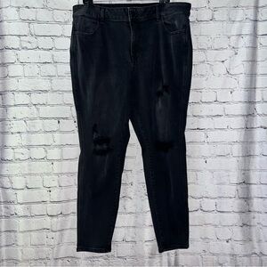 Maurice’s Women’s Plus Size Black High Rise Distressed Skinny Jeans Size‎ 20W